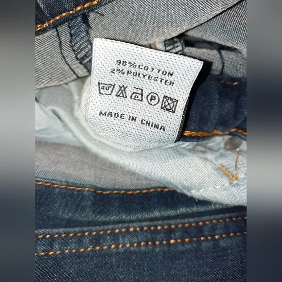 Denim, metal button-down dress size medium, stretchy, excellent used condition - Picture 5 of 8